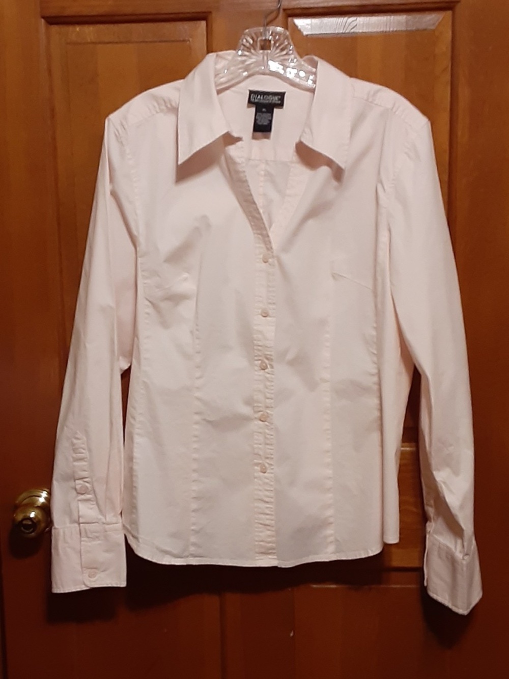 Dialogue Pink Button Down Top